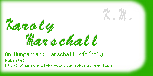 karoly marschall business card